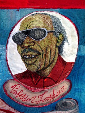 Professor Longhair (part of Rock and Roll Hall of Fame quilt)