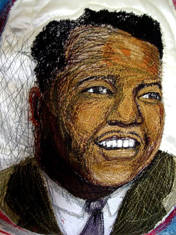 Fats Domino (part of Rock and Roll Hall of Fame quilt)