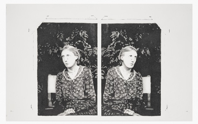 Molly Springfield graphite drawing photocopy Virginia Woolf holograph draft