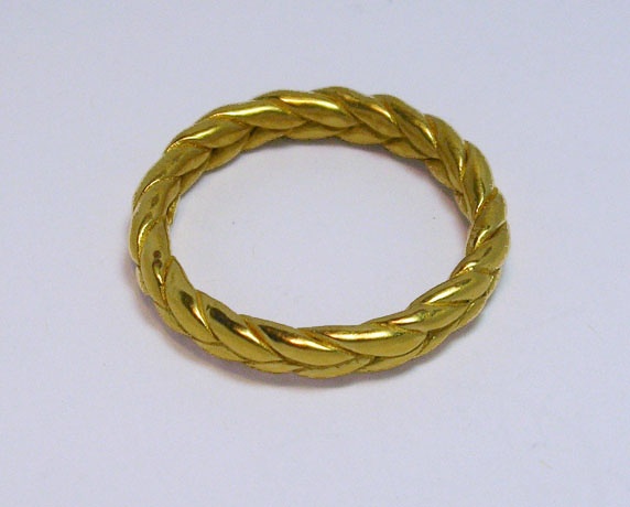 Jessica's braid wedding ring-22k y gold