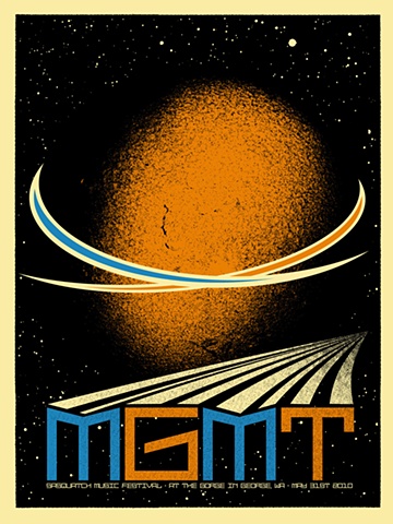 MGMT, sasquatch poster, 2010, the gorge