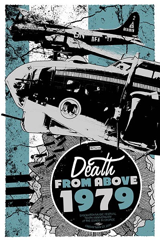 Death from above 1979 silk screened poster sasquatch festival