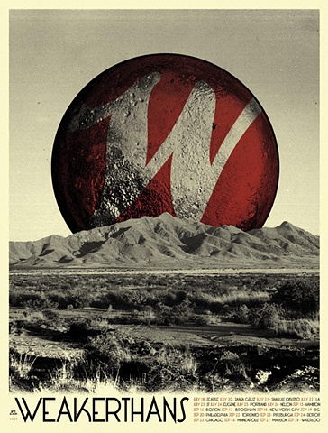 Weakerthans 2009 US Tour poster