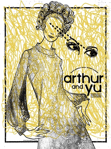 arthur and yu silk screen poster nat damm sasquatch 