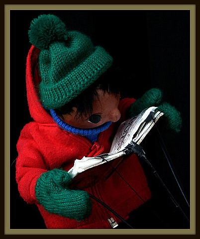 Hand Puppet Reads a Book