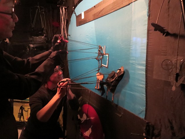 Shadow Puppets Backstage look.