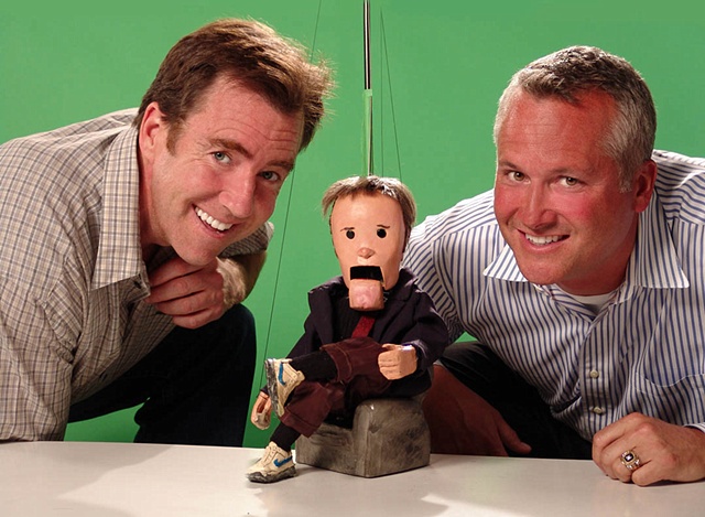 Bill O'Neil and Tim Smithe with Mark Smithe marionette