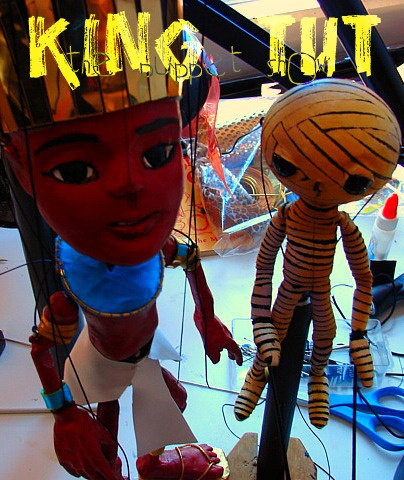''King Tut the marionette and the Mummy, a rod puppet.