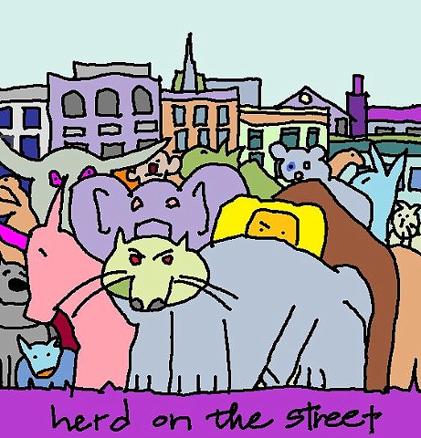 herd on the street