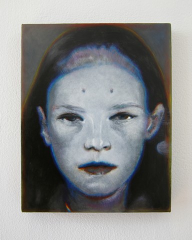 Benjamin Kress painting Hybrid Face #1 oil on linen
