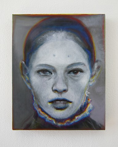 Benjamin Kress painting Hybrid Face #5 oil on linen