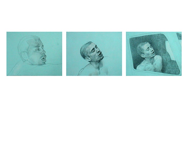 Benjamin Kress Three Studies of J.R. drawings