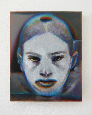 Benjamin Kress painting Hybrid Face #4 oil on linen