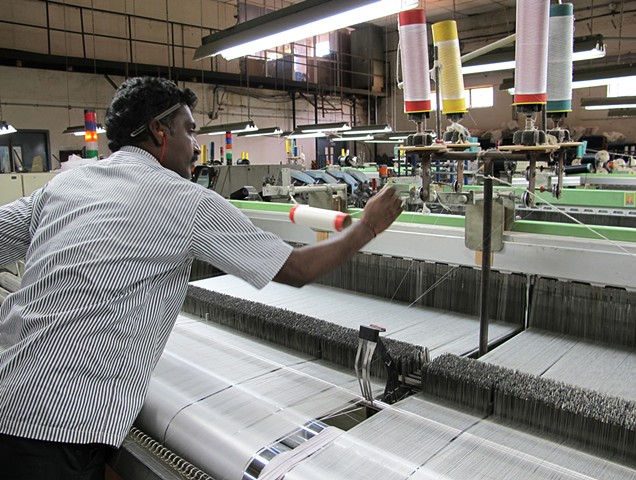 silk weaving mill in India