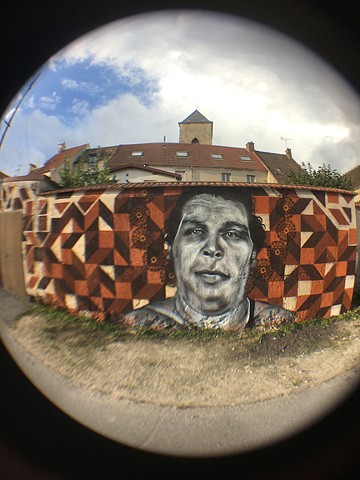 Homage to André the Giant
Future History Now with Moe + Kids of Ussy 
Ussy-sur-Marne, France
edited by Street Art Films & Jahru