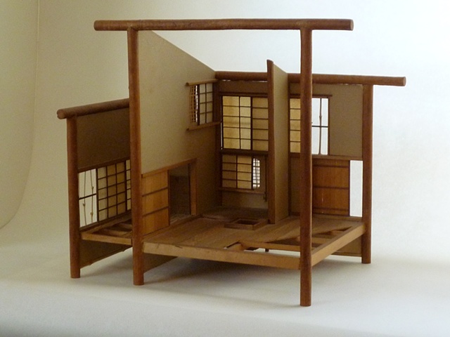 Study of a 1 3/4 mat tea house (I think outside Kyoto). Around 1980.
