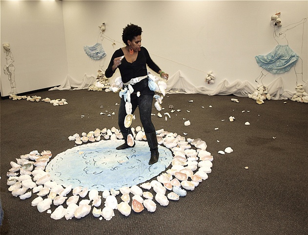 Aisha Tandiwe Bell Performance and Installation, Curated by Danny Simmons for Downtown Brooklyn Partnership