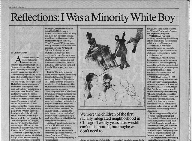 Reflections: I was a minority white boy