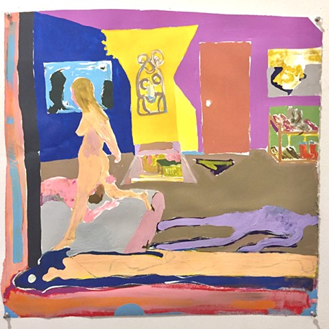 Couple in Bed, Rug, Warhol