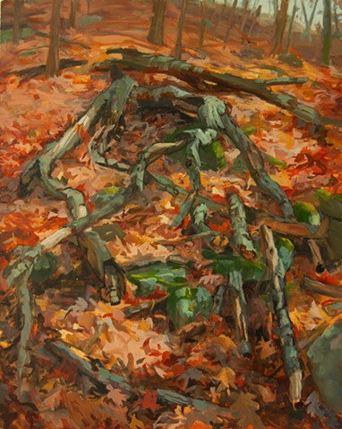 contemporary forest floor painting ozarks