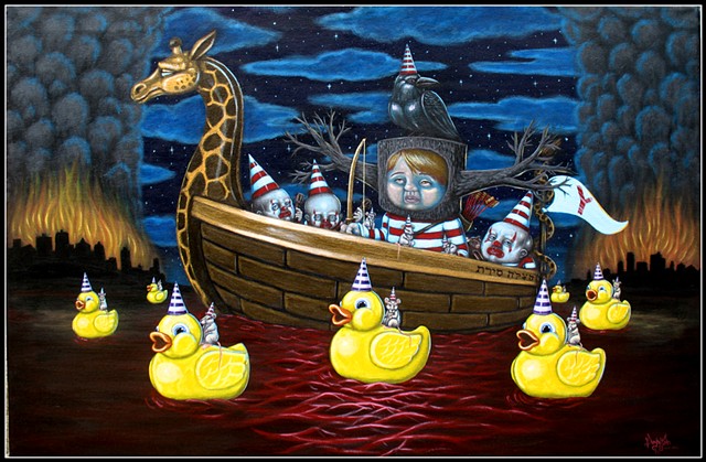 Boat, Life Boat, Pascal Leo Cormier, Payazo, Fire, Apocalypse, Blood, Rubber Ducky, Lab Rats, Clown