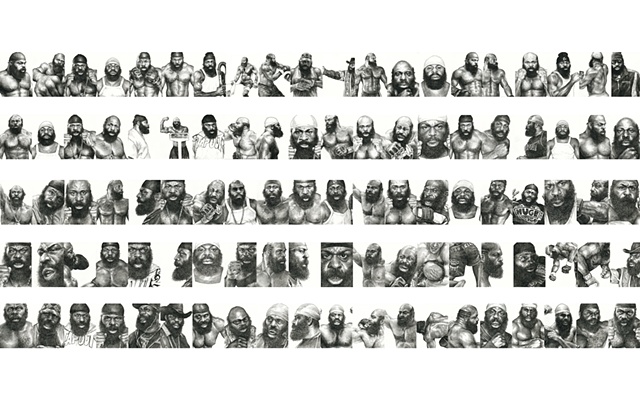 100 drawings of Kimbo Slice over the course of 100 days.