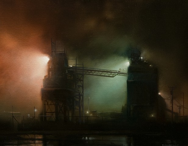 Port Kells Mill in Evening Fog