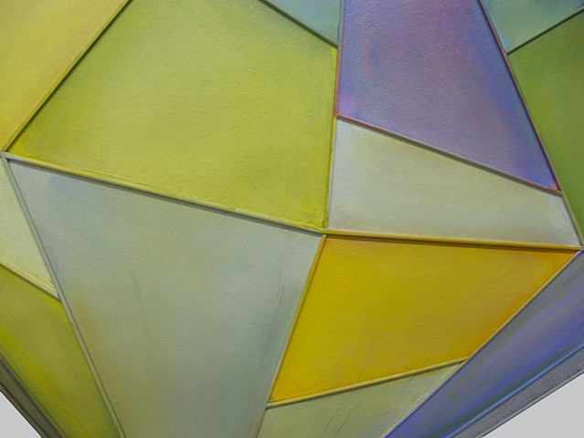 Yvette Cohen lives and works in the Chelsea neighborhood of New York, NY. She creates flat boldly colored shaped painting sculptures, paintings that look like sculptures, positioned to convey infinite air and unlimited possibilities.Geometric, dimension, 