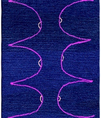 Welcome Tits Mammary Boob Rug Angie Wilson Couture Bespoke Contemporary Rug