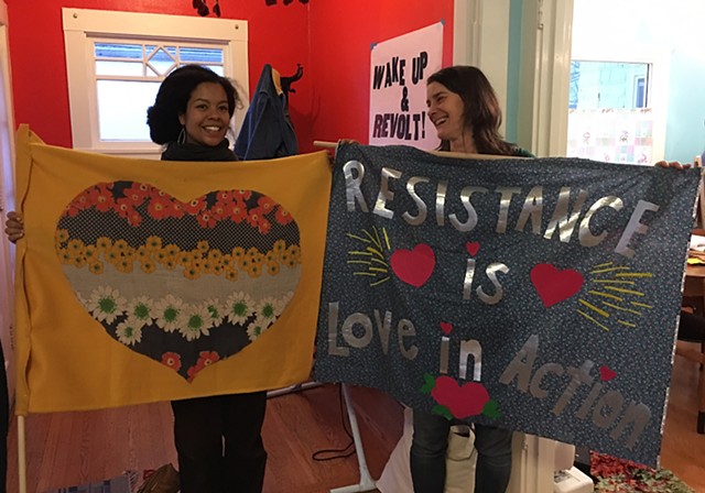 Protest Curtains Craftivism Resist