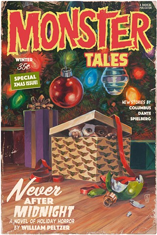 Never After Midnight by Stephen Andrade art print vintage pulp monster magazine gremlins gallery1988 2020