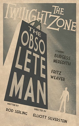 twilight zone the obsolete man poster print by stephen andrade art