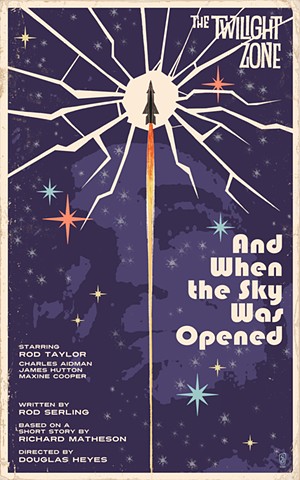 twilight zone and when the sky was opened poster print by stephen andrade art