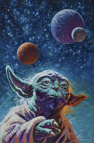 Luminous Beings Are We painting by Stephen Andrade Gallery1988 g1988 Star Wars Art Awakens Yoda
