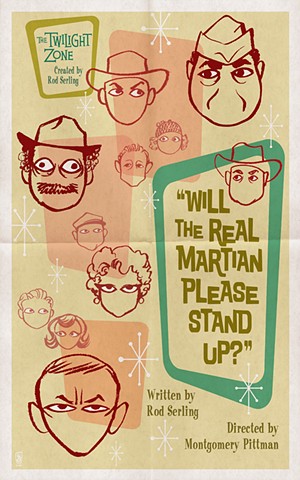 twilight zone will the real martian please stand up? poster print by stephen andrade art
