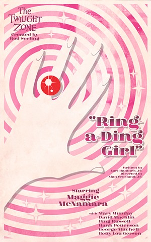 twilight zone ring-a-ding girl poster print by stephen andrade art