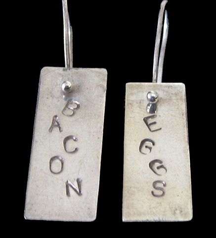 Bacon n' eggs earrings