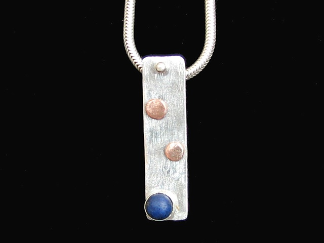 Lapis lazuli, copper and silver
