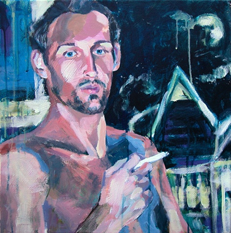 portrait of Joshua with cigarette
