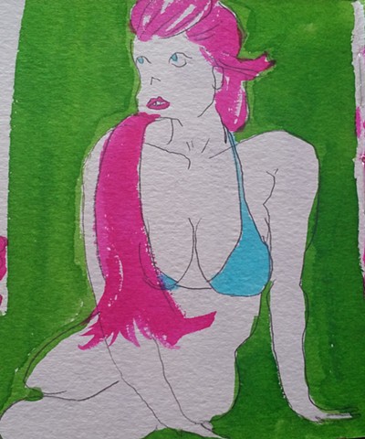 Girl in bikini top 