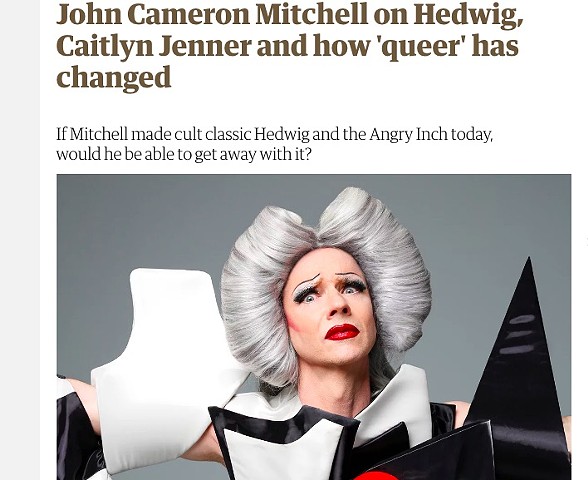 The Guardian. Costumes by me for John Cameron Mitchell's, "Origin Of Love," Tour
https://www.theguardian.com/film/2018/jun/22/john-cameron-mitchell-on-hedwig-caitlyn-jenner-and-how-queer-has-changed