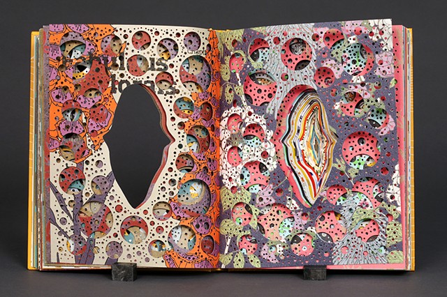 altered, alter, altered book, bookwork, bookworks, unique, one of a kind, cut paper, facebook, paper sculpture, book, unique book, surgeon's knife, power tools, cut, deconstructed,