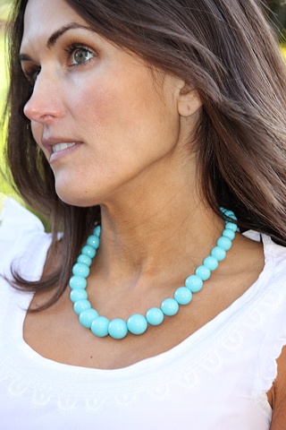 Turquoise Shell Pearl Necklace