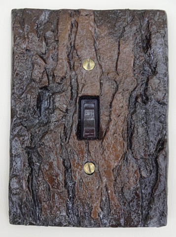 Square Bark Lightswitch Cover