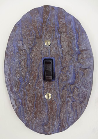 Oval Bark Lightswitch Cover
