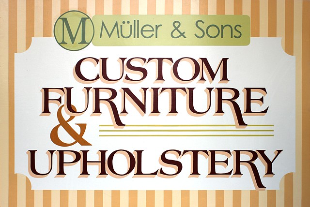 Custom Designed, Hand Painted Sign for Muller and Sons; Los Angeles, CA