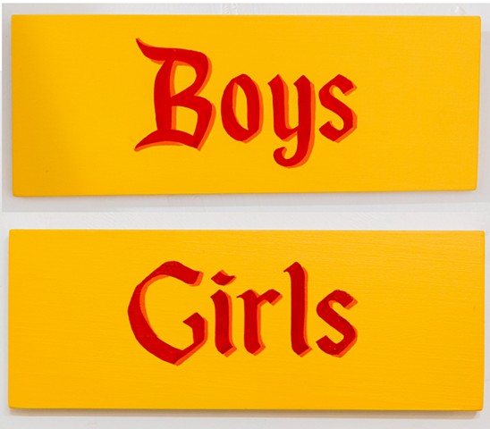 Girls/Boys Restroom Signs