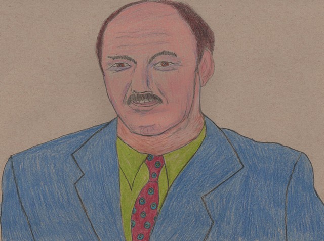 Portrait of Mean Gene Okerlund by Christopher Stanton