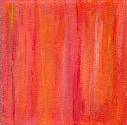 Red and orange acrylic abstract painting by Christopher Stanton