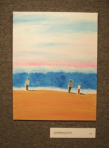 Acrylic painting of a beach scene by Christopher Stanton